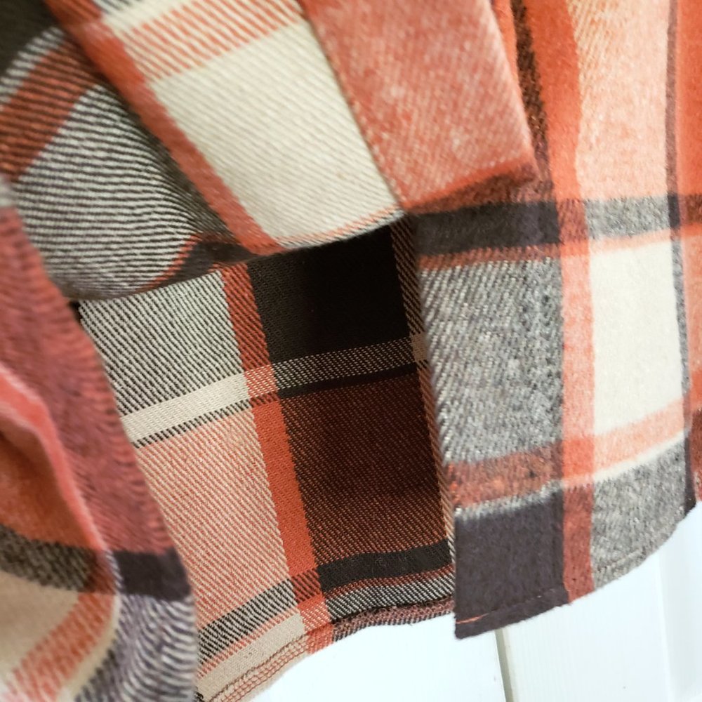 Plaid Flannel Button Shacket Jacket - image 4